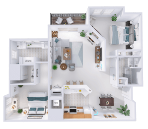 a floor plan of a house with bedrooms and a bathroom