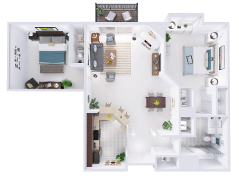 a floor plan of a house with a bedroom and a bathroom