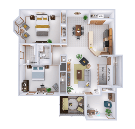 Deer Creek Run 2 Bedroom 2 Bath  Den