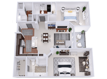  Floor Plan Phase 1 - 2 Bed, 2 Bath (I3)