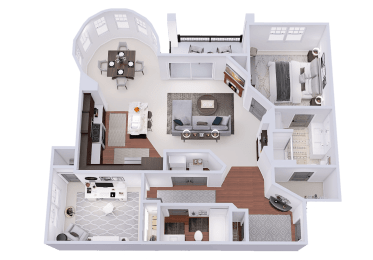  Floor Plan Phase 1 - 2 Bed, 2 Bath (L2/L4)