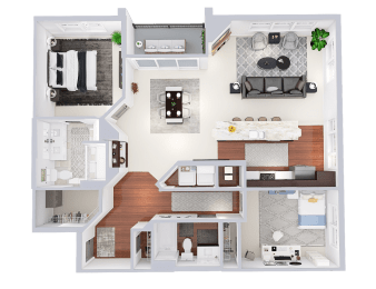  Floor Plan Phase 1 - 2 Bed, 2 Bath (L3)
