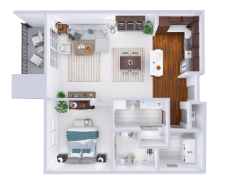 a floor plan of a house with a bedroom and a bathroom