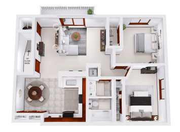 a floor plan of a one bedroom apartment