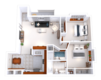 a floor plan of a one bedroom apartment