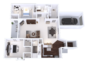 a rendering of a floor plan of a house
