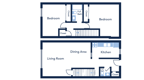 2 bedroom, 1.5 Bathroom Townhome at Willowbrooke Apartments & Townhomes at 396 Willowbrooke Drive, Brockport, NY 14450