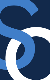 a large blue and white wave on a navy blue background