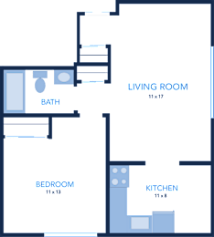 A blueprint of a house layout with labeled rooms.