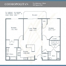 Floor Plan  the typical floor plan of a cosmopolitan condo unit