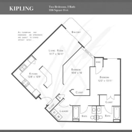 Floor Plan  a floor plan of a unit with bedroom and living room