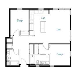  Floor Plan A1- 2B