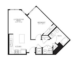 Floor Plan ar-2a5 | 1 Bed | 1 Bath