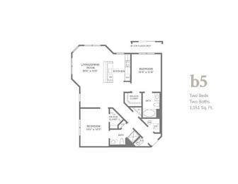  Floor Plan ar-2b5 | 2 Bed | 2 Bath