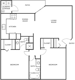  Floor Plan Two Bedroom