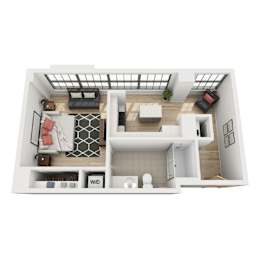A2 Floor Plan at 1600 Callowhill, Philadelphia, PA