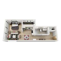 A4 Floor Plan at 1600 Callowhill, Philadelphia Pennsylvania