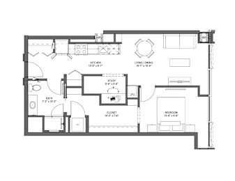 B7 Floor Plan at 17 Market West, Philadelphia