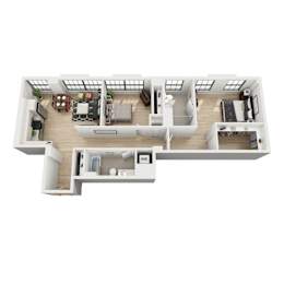 C2 Floor Plan at 1600 Callowhill, Philadelphia, PA 19130