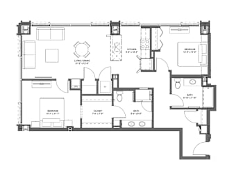 C8 Floor Plan at 17 Market West, Pennsylvania