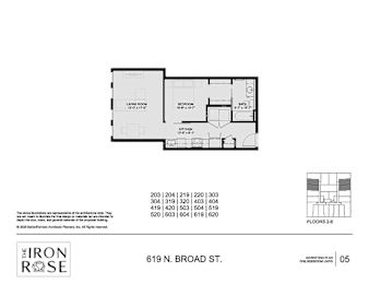 One Bedroom at Iron Rose Apartments, Philadelphia, PA, 19123