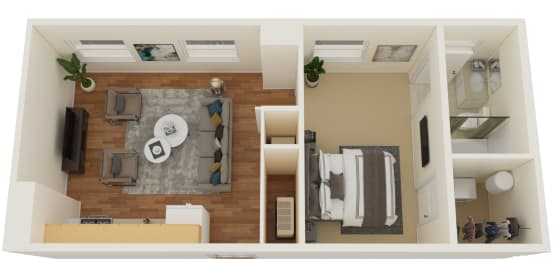 1 bed 1 bath B at The Commonwealth, Philadelphia, 19107