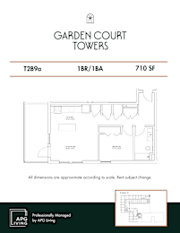 the floor plan of garden court towers