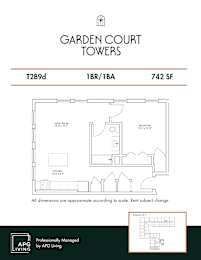the floor plan of garden court towers