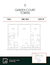 the floor plan of garden court towers