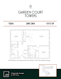 the floor plan of garden court towers