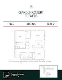 the floor plan of garden court towers