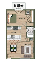 1 bed 1 bath at The PARKER on E Mulberry Apartments, San Antonio, TX