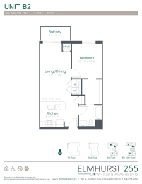 a floor plan for a unit with a bedroom and a bathroom
