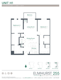 a floor plan for a unit with a bedroom and a living room