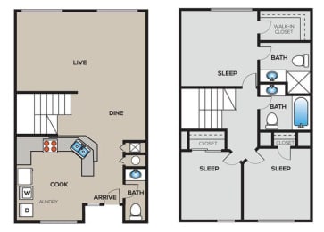 Floor Plan 3A Townhome