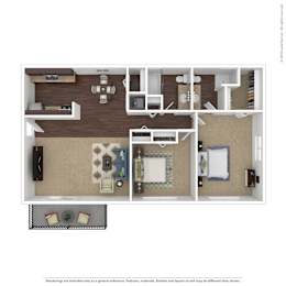 2 Bed 2 Bath Floor Plan at The Grove Brentwood, Nashville, 37211 ?