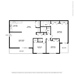 3 Bedroom 2 Bath Floor Plan at The Grove Brentwood, Tennessee ?