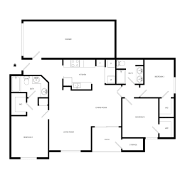 Three Bed Two Bath C at Stone Creek at Old Farm Apartments, Houston, TX 77063