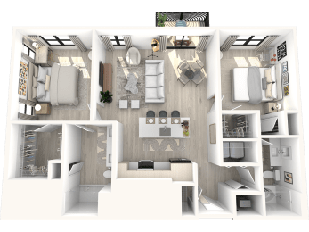 B7 Serendipity Floor Plan at Altis Grand Kendall, Florida