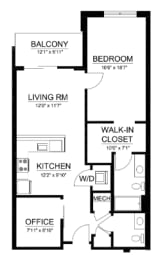 1 Bedroom and Den Apartment