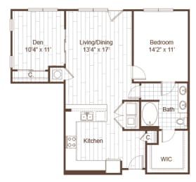 1 and Den Apartment