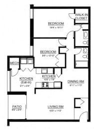  Floor Plan B5 2 Bed 2 Bath