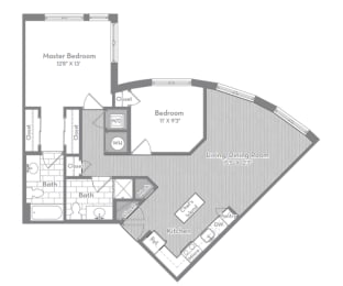 2 Bed 2 Bath