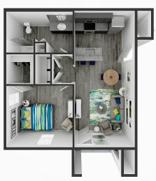  Floor Plan One Bedroom