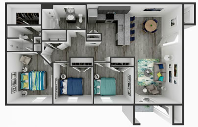  Floor Plan Three Bedroom