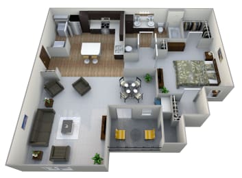 1 bedroom 1 bath B at Aventura at Hawk Ridge Apartments, Lake St Louis, Missouri