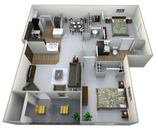 1 bedroom 1 bath A at Aventura at Hawk Ridge Apartments, Lake St Louis, 63367