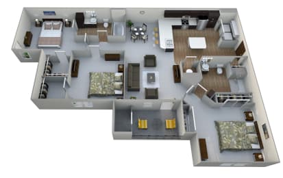 3 bedroom 2 bath at Aventura at Hawk Ridge Apartments, Lake St Louis