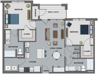 Whitney Floor Plan at The Edison at Riverwood, Tennessee