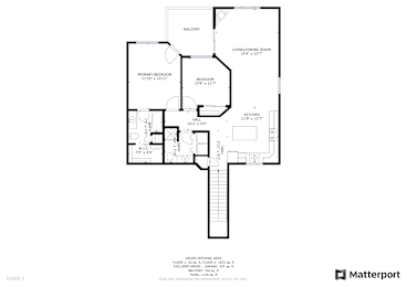 Lakeside 2 Bed/2 Bath - 1 Stall Attached Garage Floor Plan